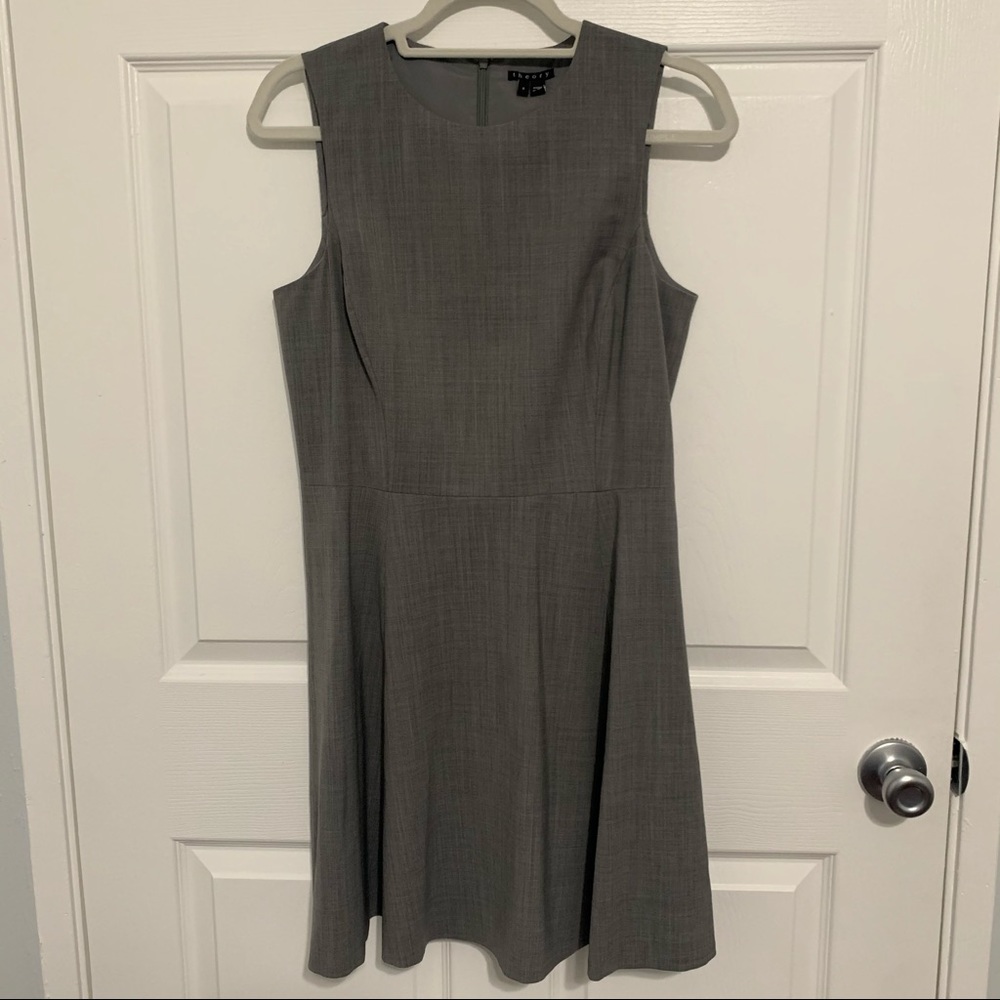 Theory Sleeveless Dress in Gray